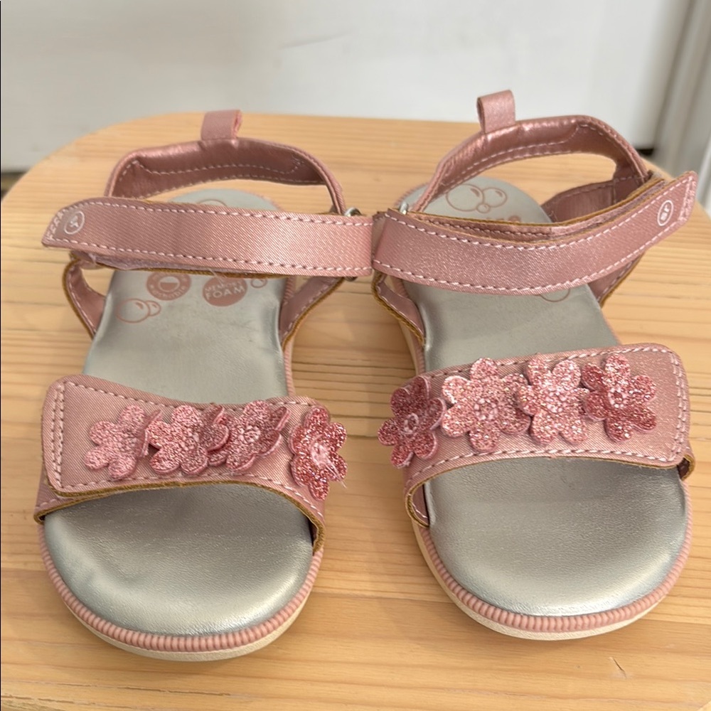 Toddler Girls Pink Floral Sandals